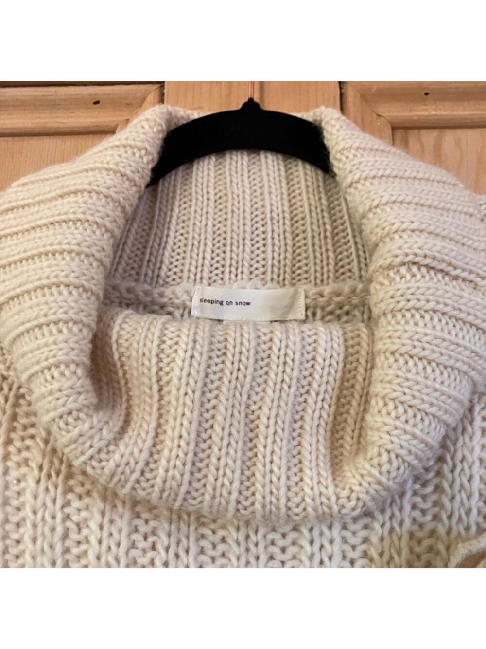 Anthropologie Womens Sleeping On Snow Wool Poncho Sweater Small OS Beige SP EXC - Picture 7 of 12